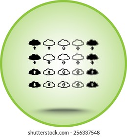 Download and upload from cloud sign  icon, vector illustration. Flat design style 