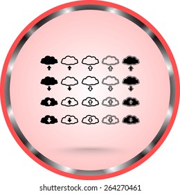 Download and upload from cloud sign  icon, vector illustration. Flat design style 