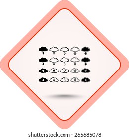 Download and upload from cloud sign  icon, vector illustration. Flat design style 
