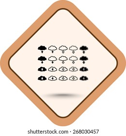 Download and upload from cloud sign  icon, vector illustration. Flat design style 