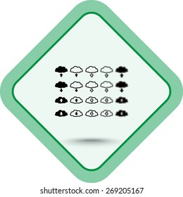 Download and upload from cloud sign  icon, vector illustration. Flat design style 