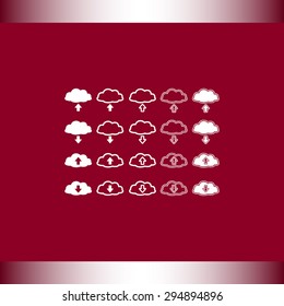Download and upload from cloud sign  icon, vector illustration. Flat design style 