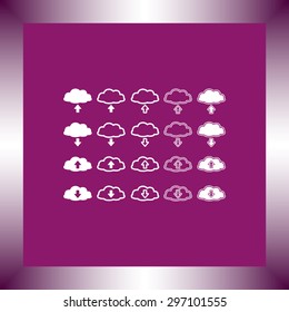 Download and upload from cloud sign  icon, vector illustration. Flat design style 