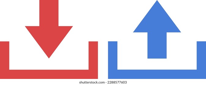 Download upload color simple icon
