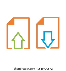 descargar y cargar plantilla vectorial de icono de documento