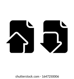 descargar y cargar plantilla vectorial de icono de documento