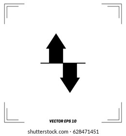 download and upload icon. Up and down arrows