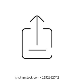 Download and upload icon. File attachment sign