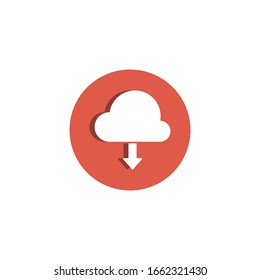 Download and upload icon flat vector design. 