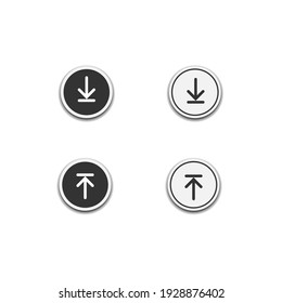 download and upload icon isolated on white background, web template element, mobile app material, UI, UX. vector illustration