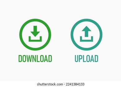 Icono de descarga y envío. Logo para arriba y abajo. Vector de símbolo de descarga y carga aislado.