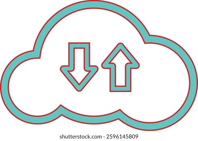 Download and Upload icon. Download sign.