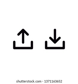 Download and Upload icon symbol vector