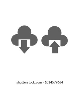 Download and upload icon in trendy flat style isolated on white background. Symbol for your web site design, logo, app, UI. Vector illustration, EPS