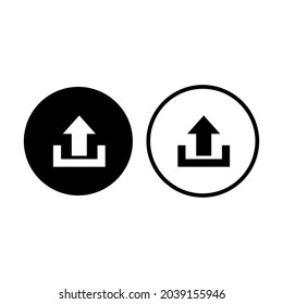 download, upload icon vector with arrow symbol illustrations