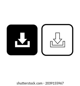 download, upload icon vector with arrow symbol illustrations