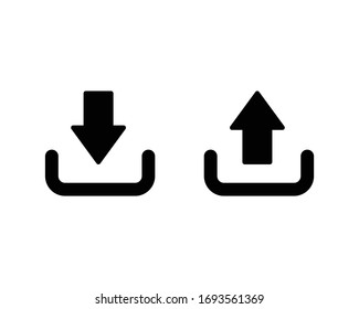 Download and upload icon, Download icon, upload icon vector Design