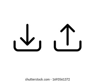 Download and upload icon, Download icon, upload icon vector Design