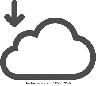 Download Upload icon vector save to cloud