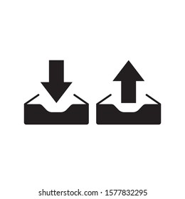 Download, Upload icon - Vector, Sign and Symbol for Design, Presentation, Website or Apps Elements.