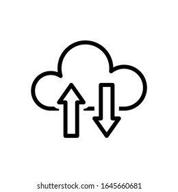 download and upload icon vector template