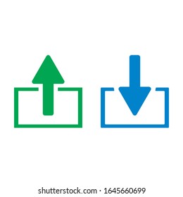 download and upload icon vector template