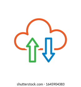 download and upload icon vector template