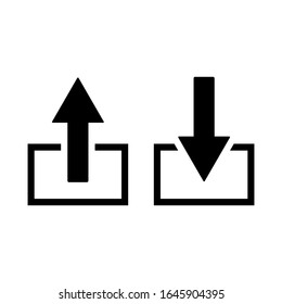 download and upload icon vector template
