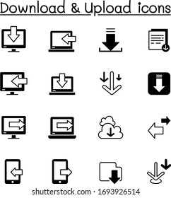 Download & Upload icons set vector illustration graphic design