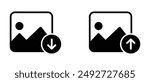 Download or upload picture vector icons 