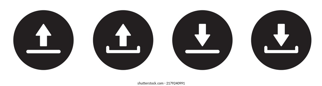 Download and Upload Set Icon Vector Illustration