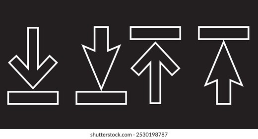 Download and Upload Set Icon Vector Illustration