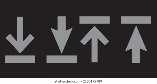 Descarga y Cargar Set Icon Ilustración vectorial
