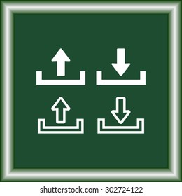 Download and upload sign  icon, vector illustration. Flat design style 