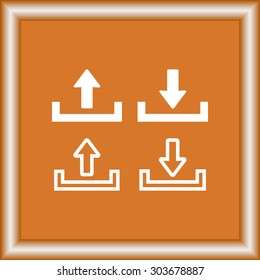 Download and upload sign  icon, vector illustration. Flat design style 
