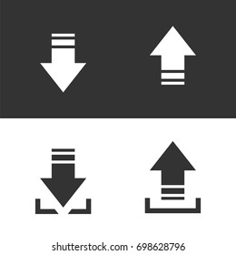 Download, Upload Sign Vector Template Illustration Design. Vector EPS 10.