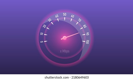 Download And Upload Speed. Speedometer Of Web Traffic.