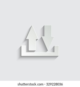 download and upload -  vector icon