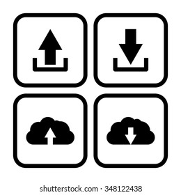 download and upload - vector icon