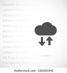 Download and upload vector icon. Flat sign for mobile concept and web design. Download and upload vector icon with arrow up and down simple solidDownload and upload vector icon