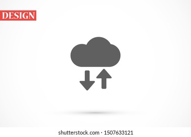 Download and upload vector icon. Flat sign for mobile concept and web design. Download and upload vector icon with arrow up and down simple solidDownload and upload vector icon