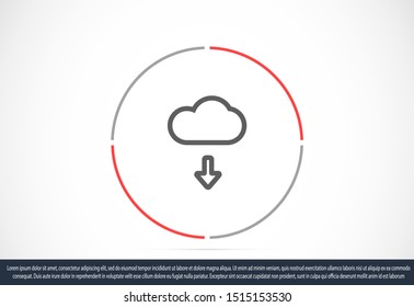 Download and upload vector icon. Flat sign for mobile concept and web design. 