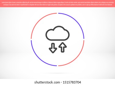 Download and upload vector icon. Flat sign for mobile concept and web design. Download and upload vector icon with arrow up and down simple solidDownload and upload vector icon