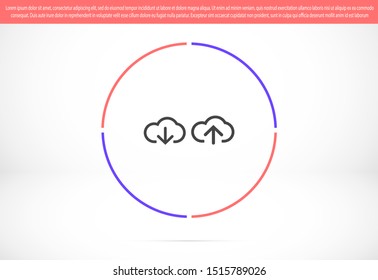 Download and upload vector icon. Flat sign for mobile concept and web design. Download and upload vector icon with arrow up and down simple solidDownload and upload vector icon