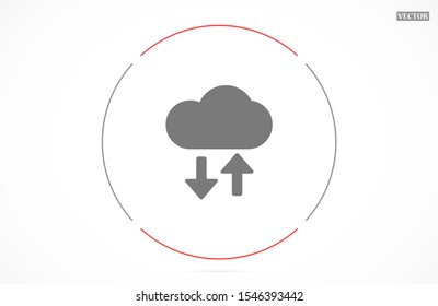 Download and upload vector icon. Flat sign for mobile concept and web design. Download and upload vector icon with arrow up and down simple solidDownload and upload vector icon