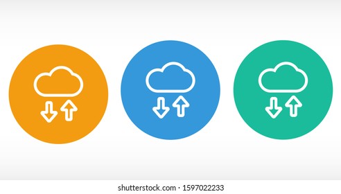 Download and upload vector icon. Flat sign for mobile concept and web design. Download and upload vector icon with arrow up and down simple solidDownload and upload vector icon
