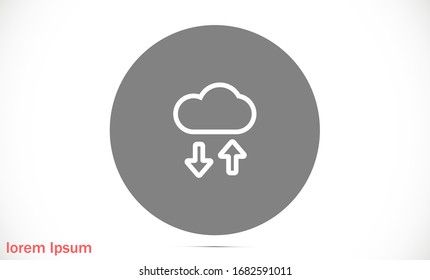 Icono de vector de descarga y carga. Signo plano para concepto móvil y diseño web. Descargar y cargar icono vectorial con flecha hacia arriba y abajo simple sólidoDescargar y cargar icono vectorial