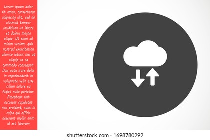 Icono de vector de descarga y carga. Signo plano para concepto móvil y diseño web. Descargar y cargar icono vectorial con flecha hacia arriba y abajo simple sólidoDescargar y cargar icono vectorial