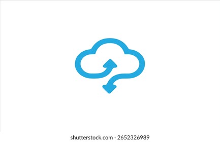 Ícone de vetor de download e upload. Sinal plano para conceito móvel e web design. Nuvem com seta para cima e para baixo ícone sólido simples - vetor