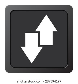 download and upload - vector icon on a grey button
